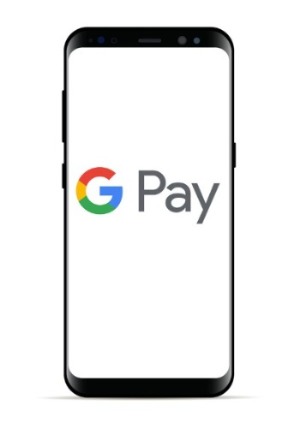 Google pay logo on phone